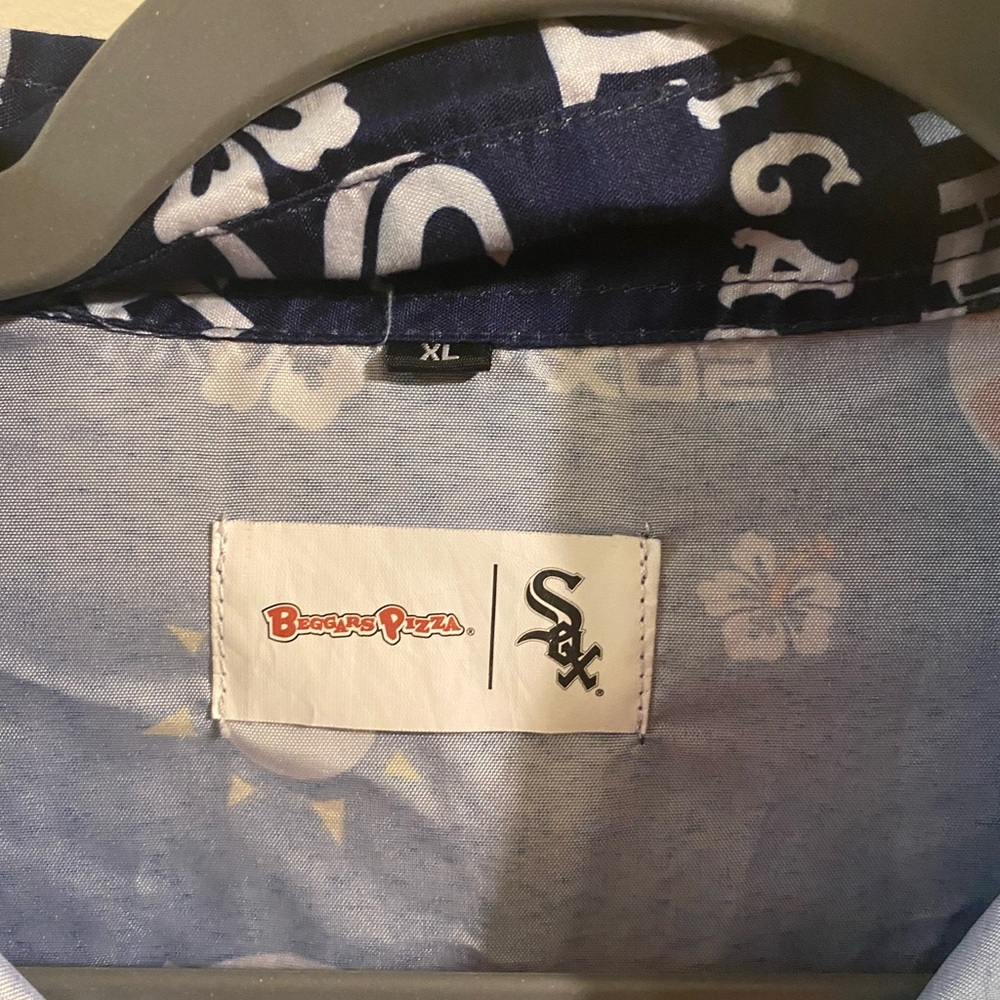 SGA Chicago White Sox Beggars Pizza‎ Blue Hawaiian Style Shirt Mens XL - Picture 3 of 3